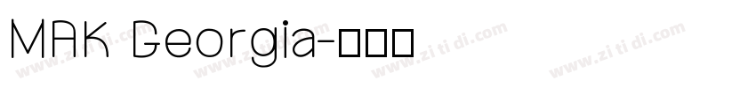 MAK Georgia字体转换